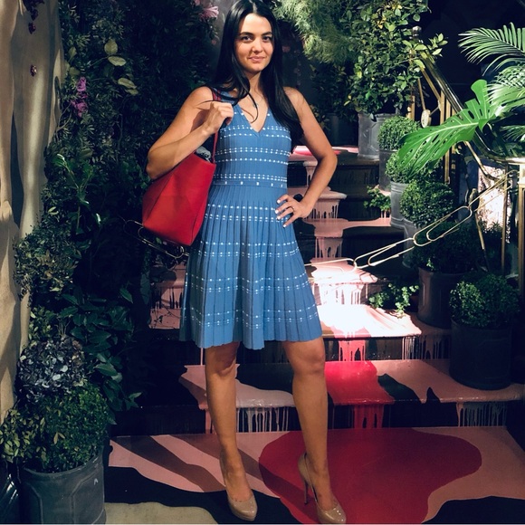 PARKER STITCH FIX BECKY KNIT DRESS MEDIUM BLUE - Picture 1 of 9